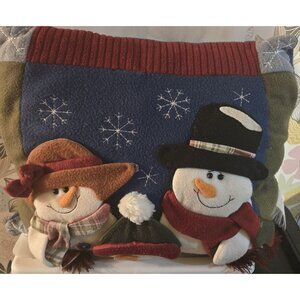 Snowmen Fleece Plush Christmas Decoration Pillow
